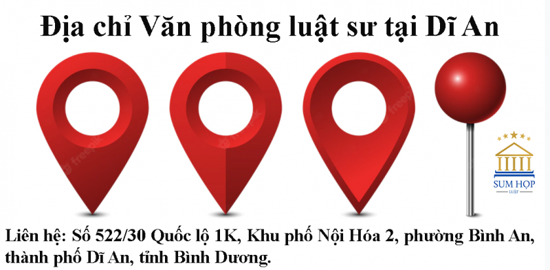 Địa chỉ Văn phòng luật sư tại Dĩ An