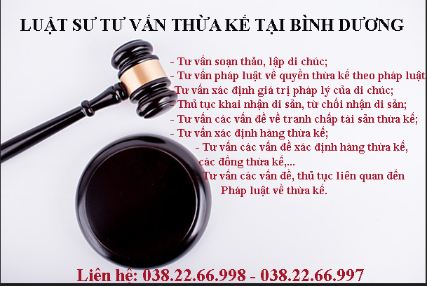 Luật sư tư vấn thừa kế tại Bình Dương