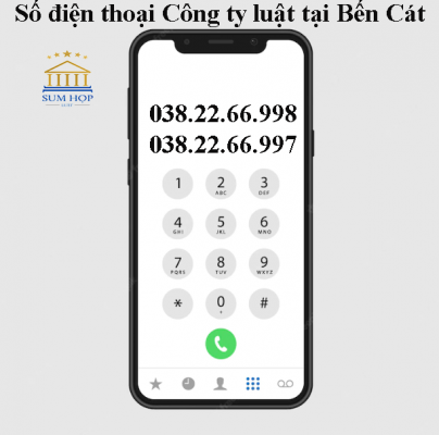 Số điện thoại Công ty luật tại Bến Cát