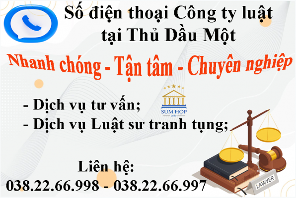 Số điện thoại Công ty luật tại Thủ Dầu Một