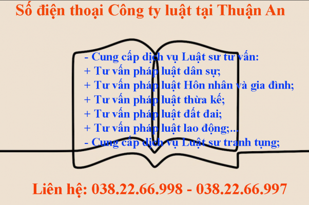 Số điện thoại Công ty luật tại Thuận An