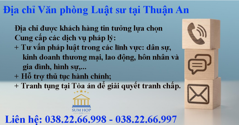 Địa chỉ Văn phòng luật sư tại Thuận An